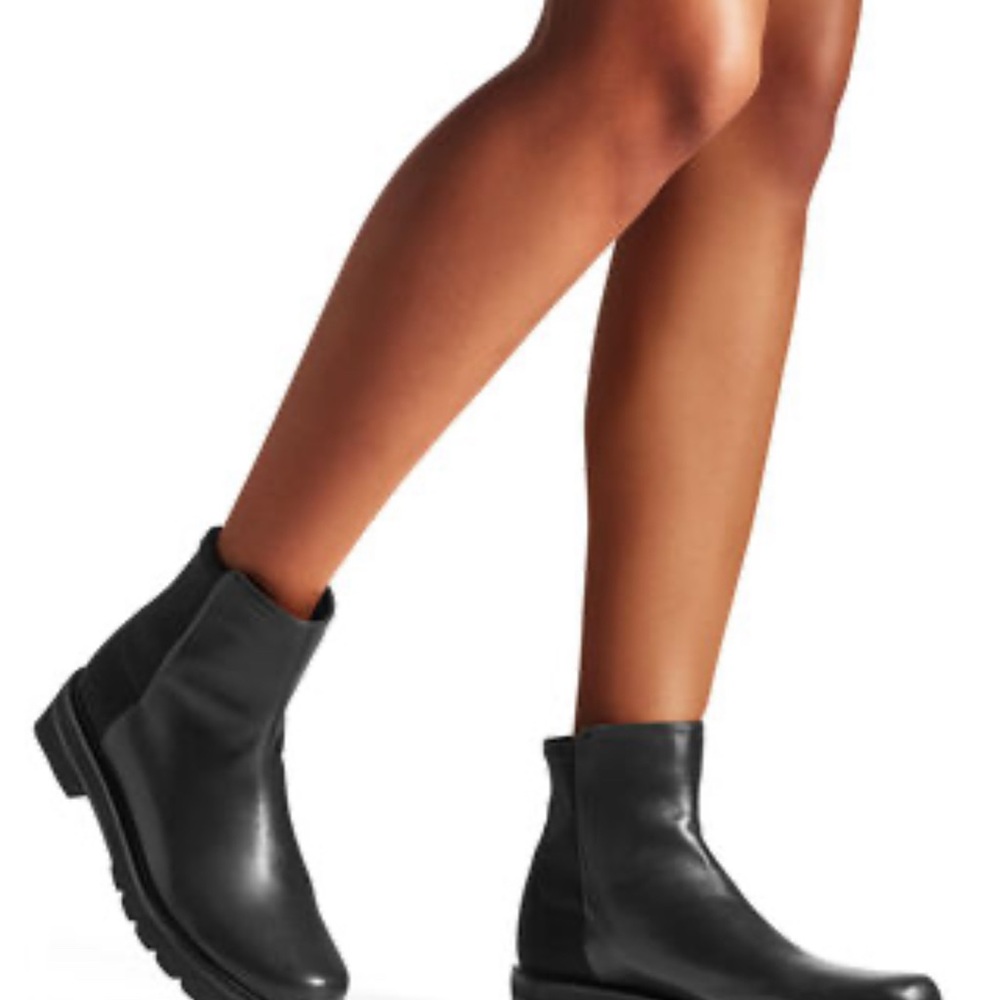 Stuart Weitzman Black Ankle Boots Size 12 - Picture 7 of 8
